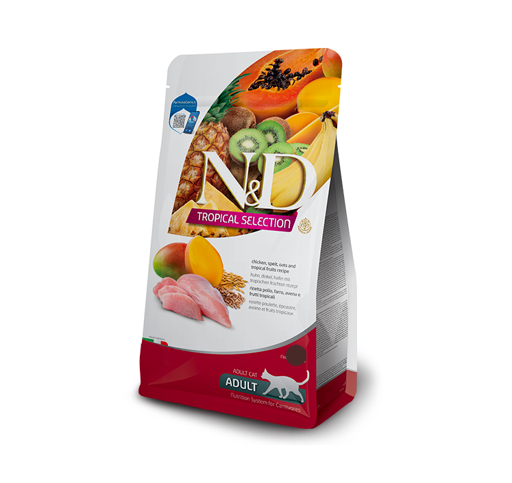 N&D Chicken, spelt, oats and tropical fruits feline 7 KG