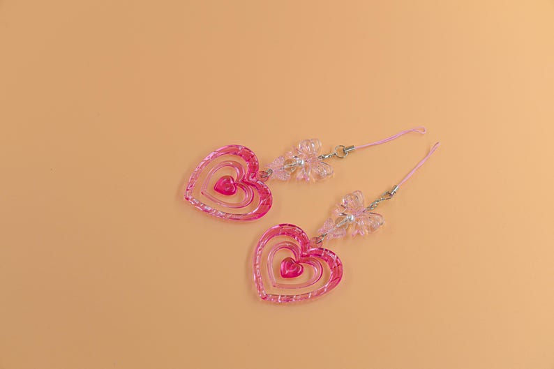 Thumbnail: Crystal Bow Phone Charm– Pearl Bow Phone Charm –Lucky Four-Leaf Clover Phone Ch