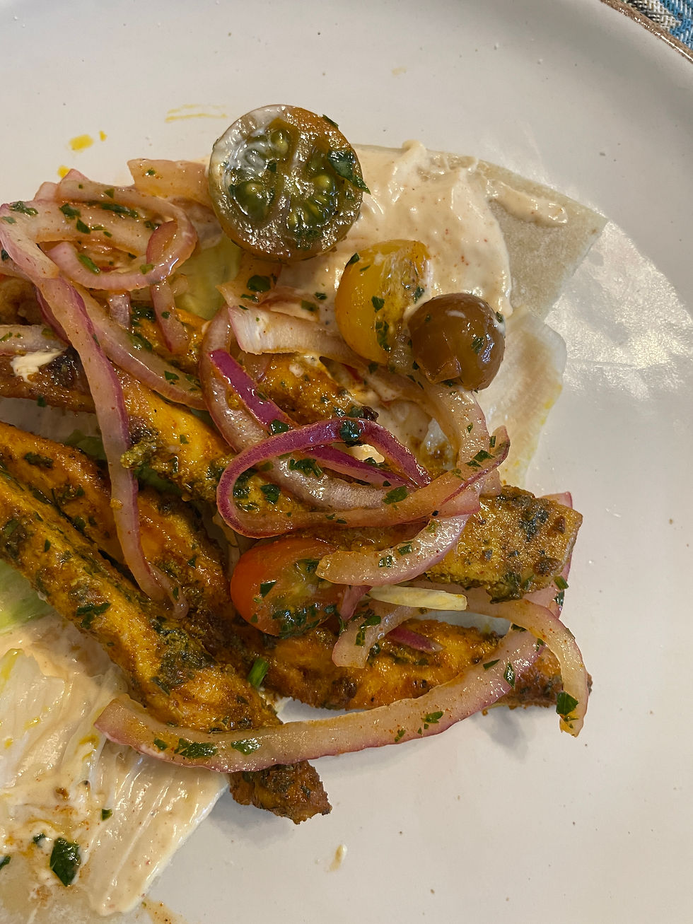 wrap de kefta de pollo con ensalada fresca