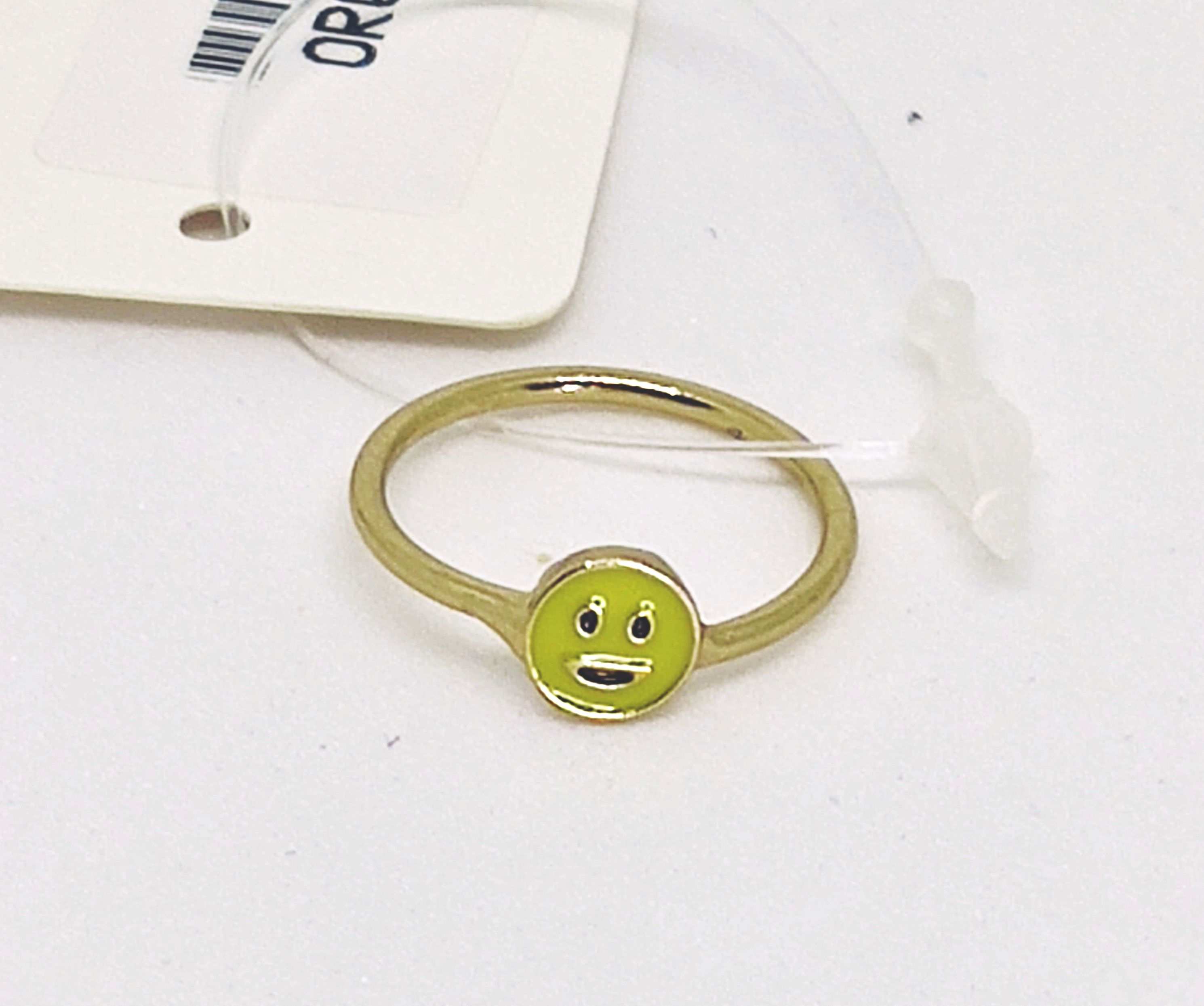 Smiley Face emoji ring * Pinky * Mid Ring * Child * G14