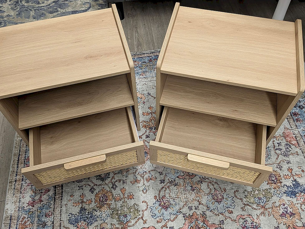Thumbnail: Lerliuo Rattan Nightstands - set of 2