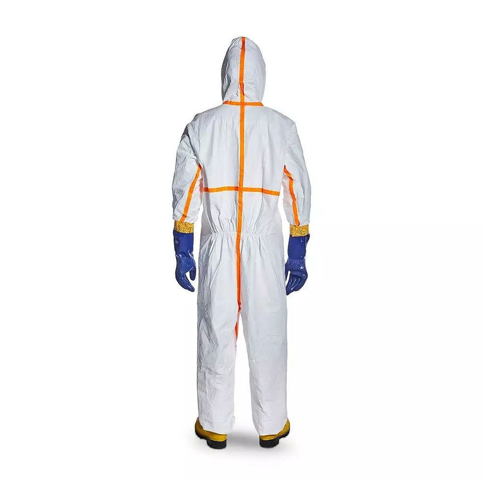 Thumbnail: (Lot of 9) DuPont TY800J Tyvek Cat III Chemical Protective Coverall Suit
