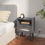 Thumbnail: Set of 2 Gray Nightstand/Endtables