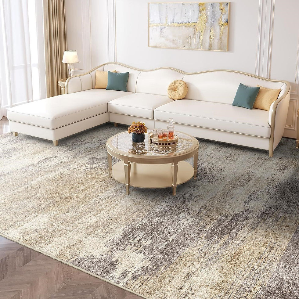 Thumbnail: Washable Abstract 9x12 Area Rug