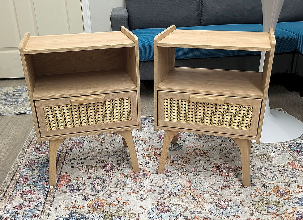 Thumbnail: Lerliuo Rattan Nightstands - set of 2