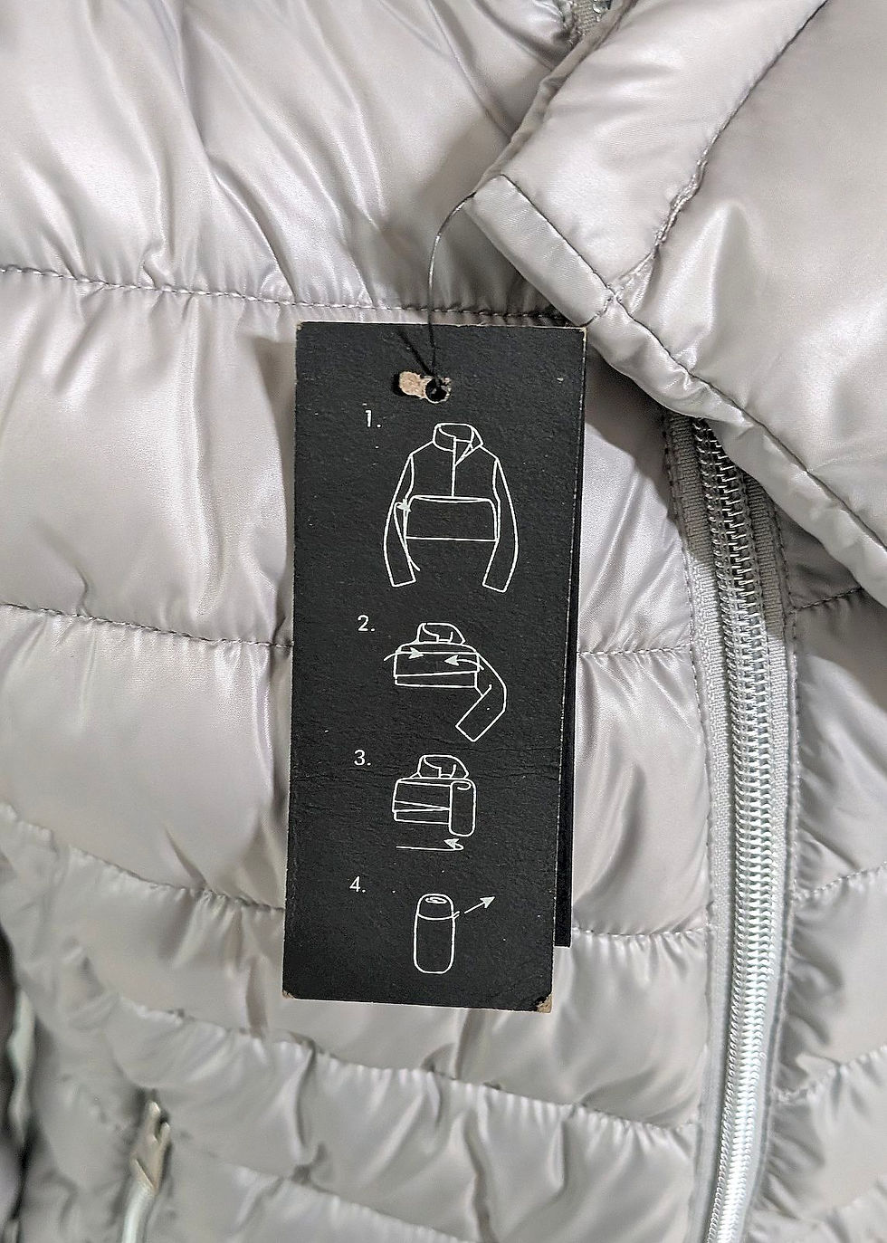 Thumbnail: Kenneth Cole SILVER Women's Packable Solid Hooded Puffer Jacket (XS)