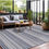 Thumbnail: 8x10 Indoor/Outdoor Striped Rug