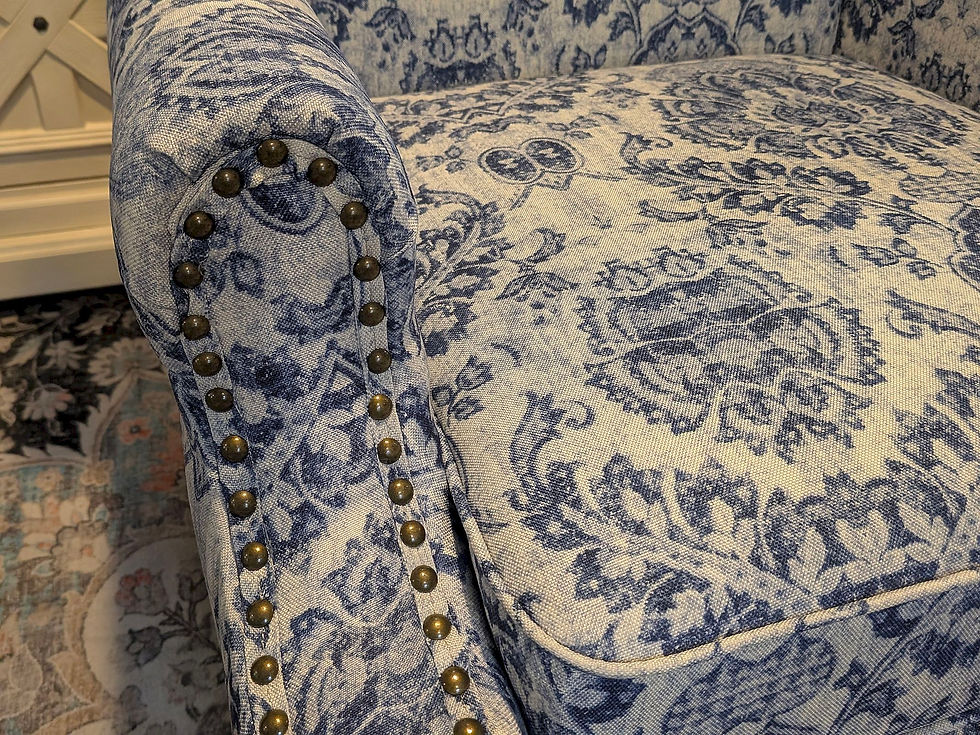 Thumbnail: Wingback Accent Chair with Nailhead Trim