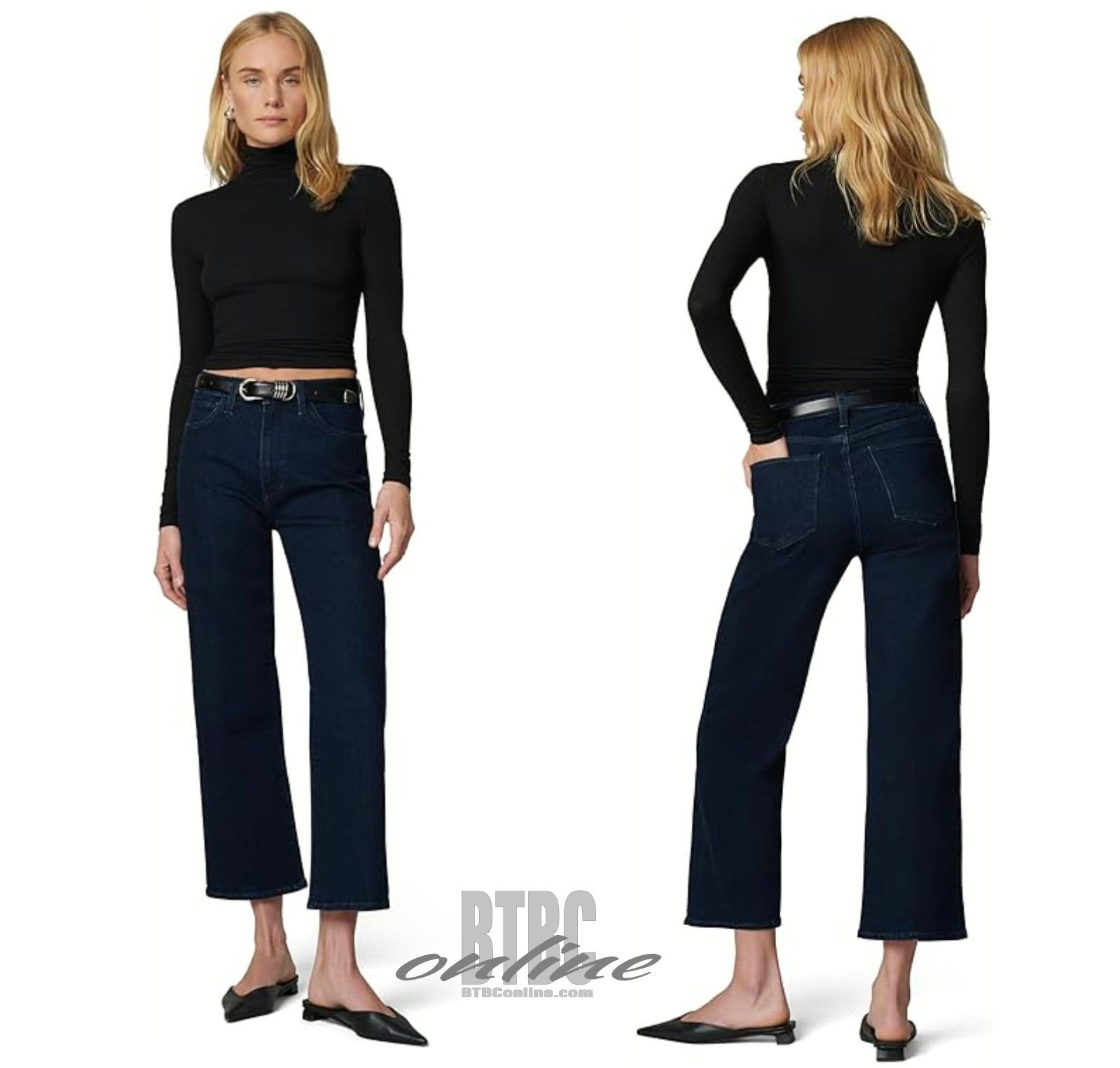 Joe's Jeans the Blake Cropped Wide Leg Jeans Don't Worry 23 NWT