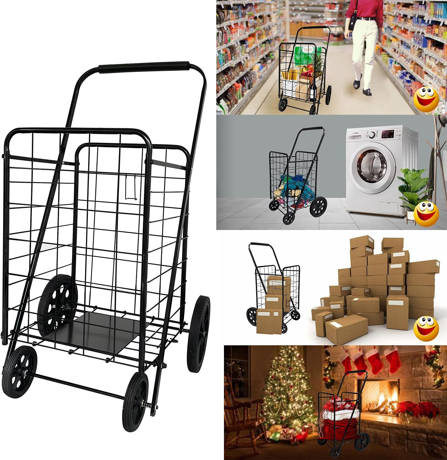 Metal Folding Grocery Cart