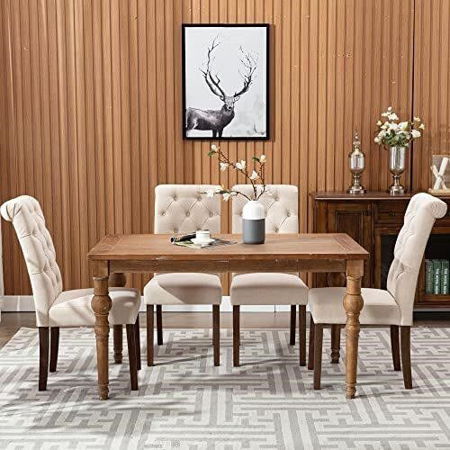 Thumbnail: COLAMY Tufted Dining Chairs (set of 6)