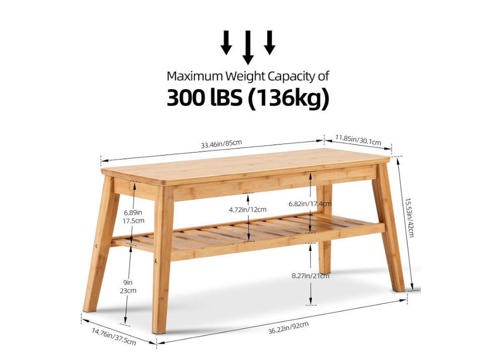 Thumbnail: Bamboo Entryway Bench