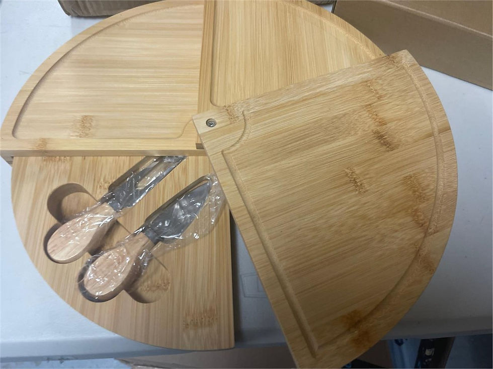 Thumbnail: Picnic at Ascot Patented Bamboo Cheese Board/Charcuterie Serving Platter