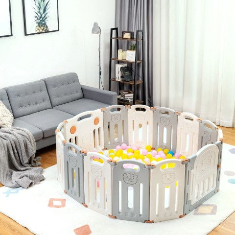 Thumbnail: Costway Foldable Baby Playpen 14 panels