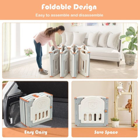 Thumbnail: Costway Foldable Baby Playpen 14 panels
