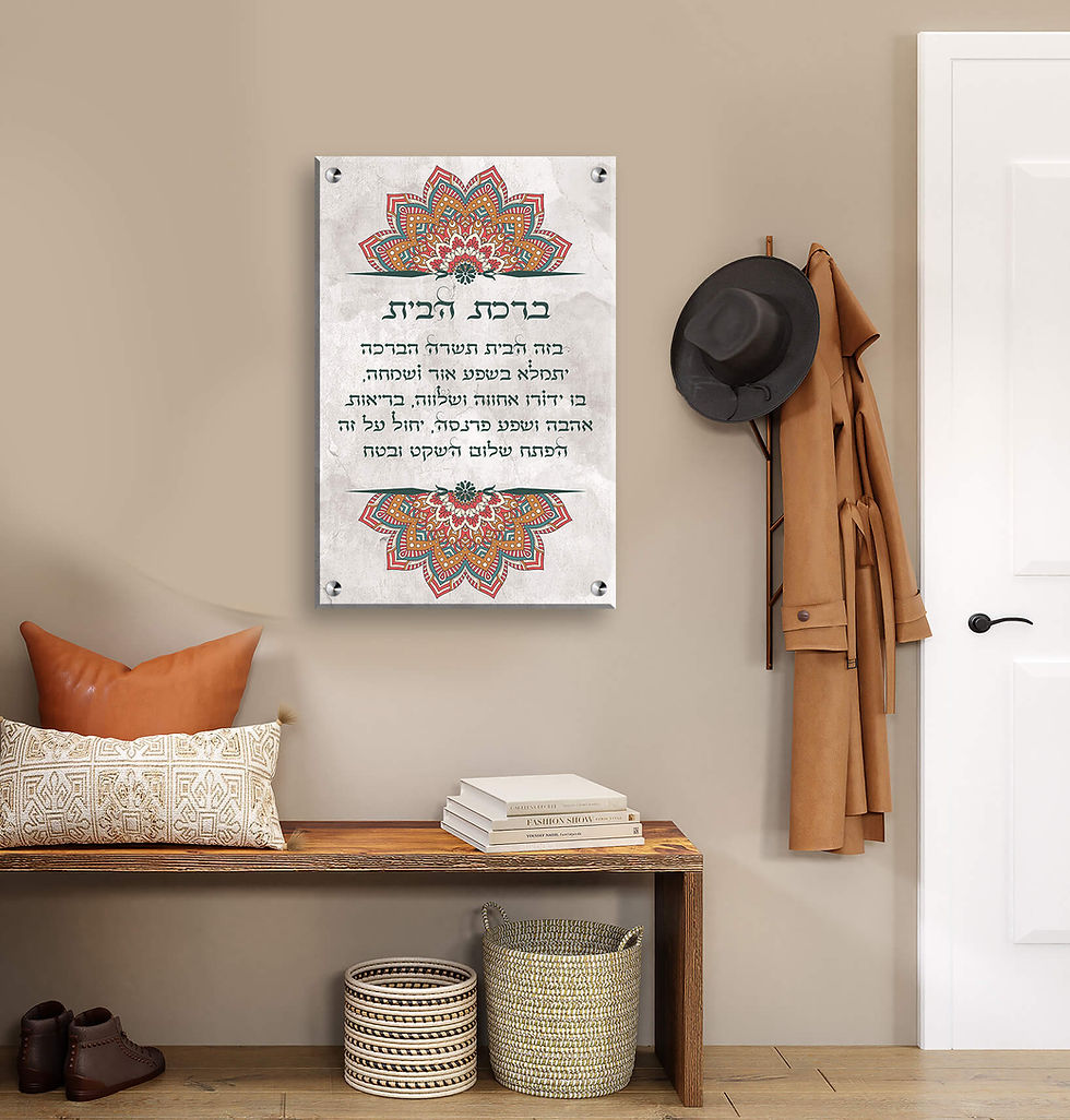 תמונה ממוזערת: תמונה על זכוכית - ברכת הבית