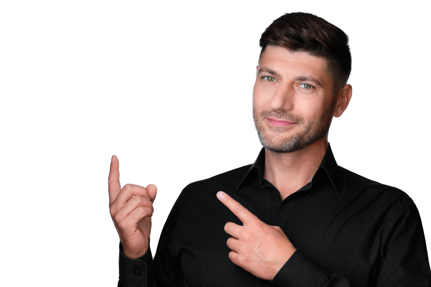 Portret wizerunkowy wykonany w studiu. Zdjęcie wysokiej jakości, prezentujące profesjonalny wizerunek będące efektem nowoczesnej sesji zdjęciowej.