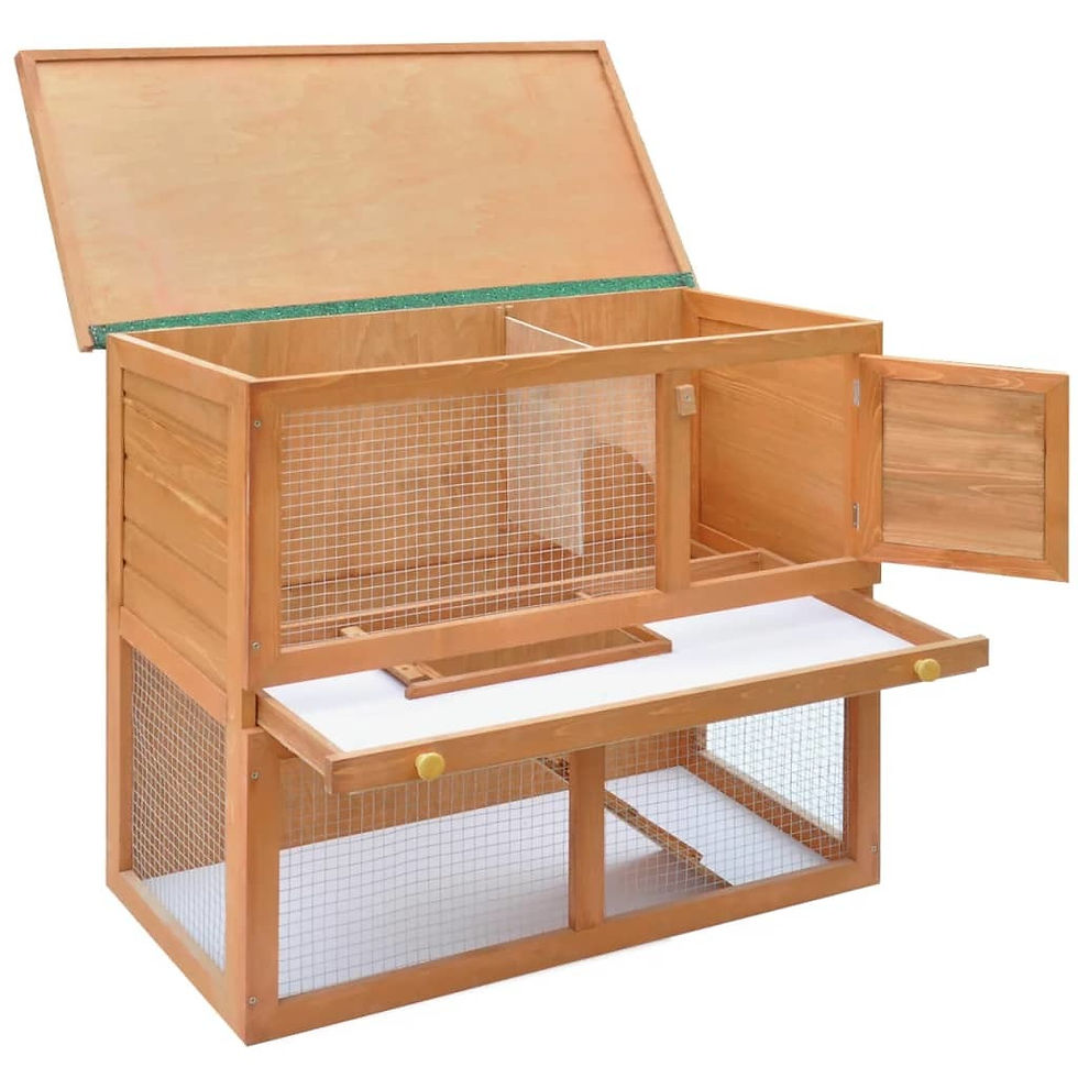 Thumbnail: Outdoor Rabbit Hutch Small Animal House Pet Cage 1 Door Wood