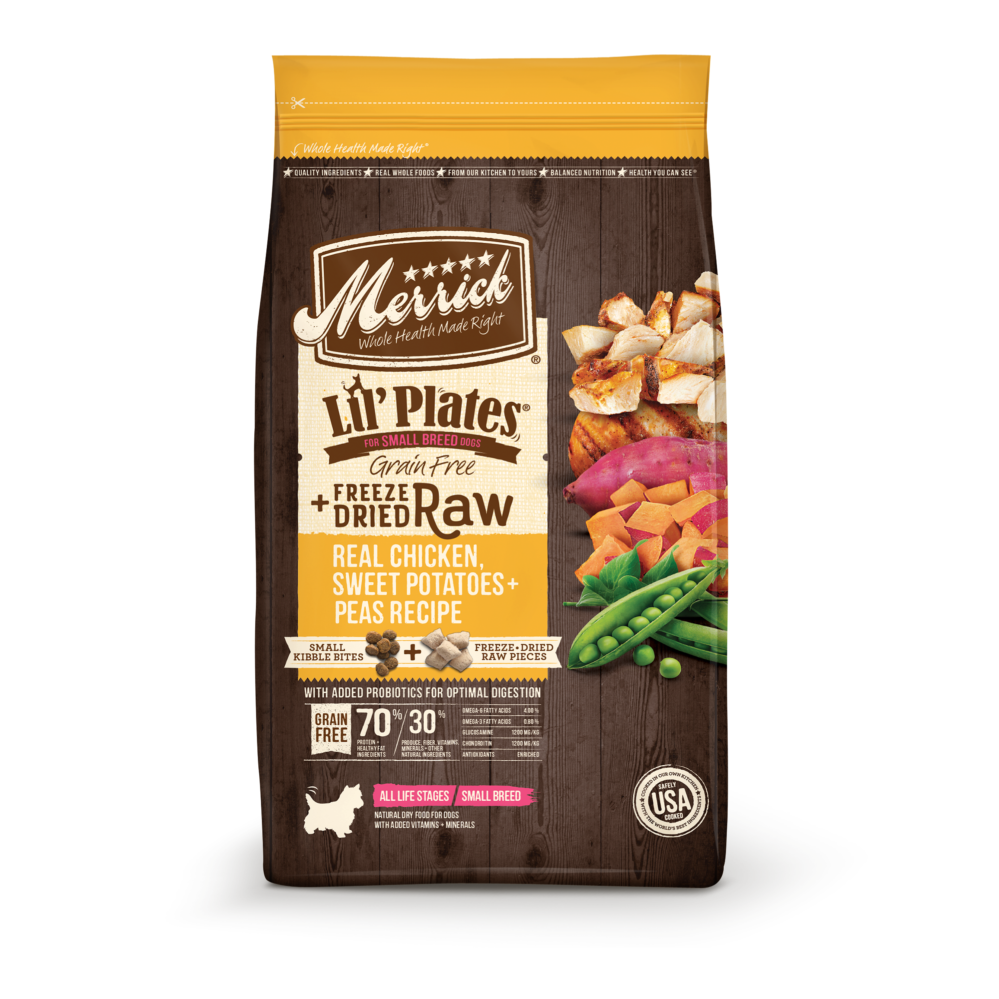 Merrick Lil' Plates Small Breed Dog Food,  Real Chicken & Sweet Potato, 10-lbs