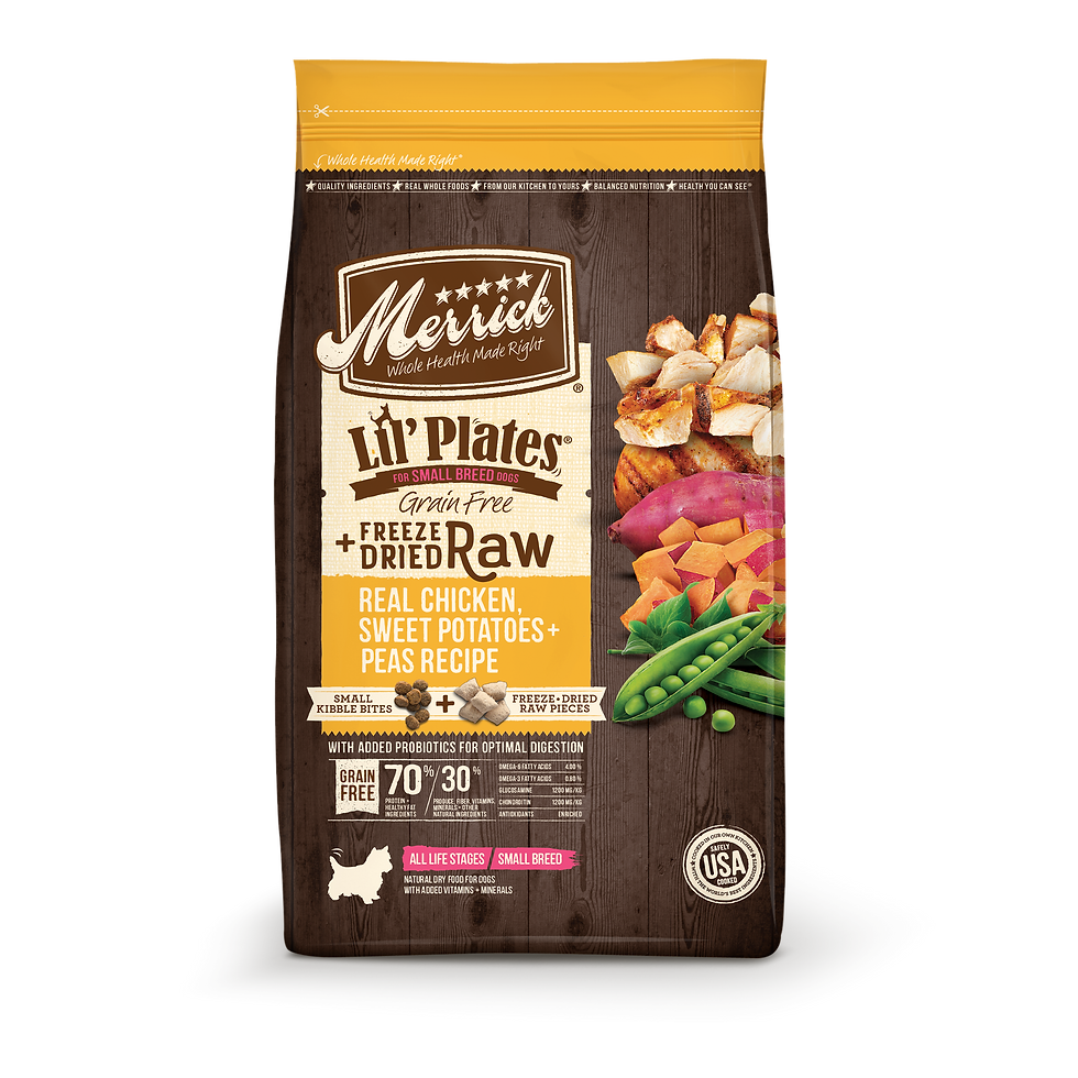 Merrick Lil' Plates Small Breed Dog Food, Real Chicken & Sweet Potato, 10-lbs