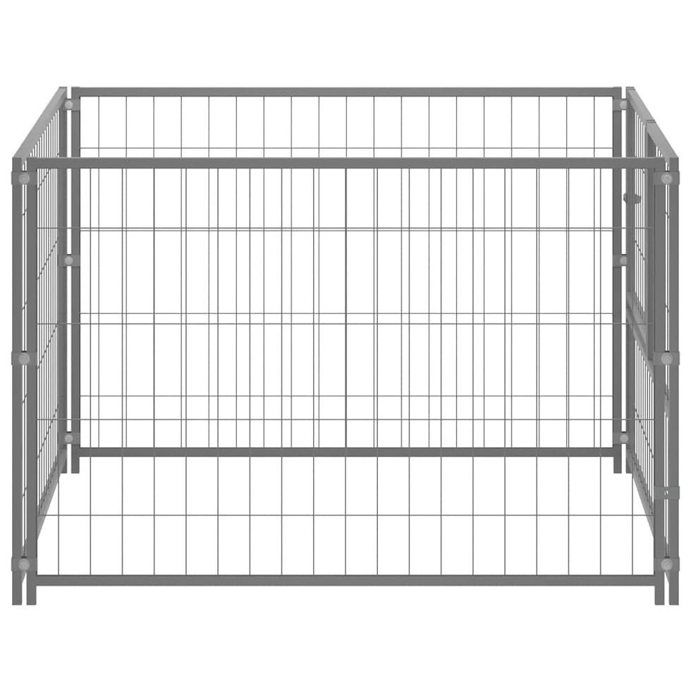 Thumbnail: Dog Kennel Silver 39.4"x39.4"x27.6" Steel