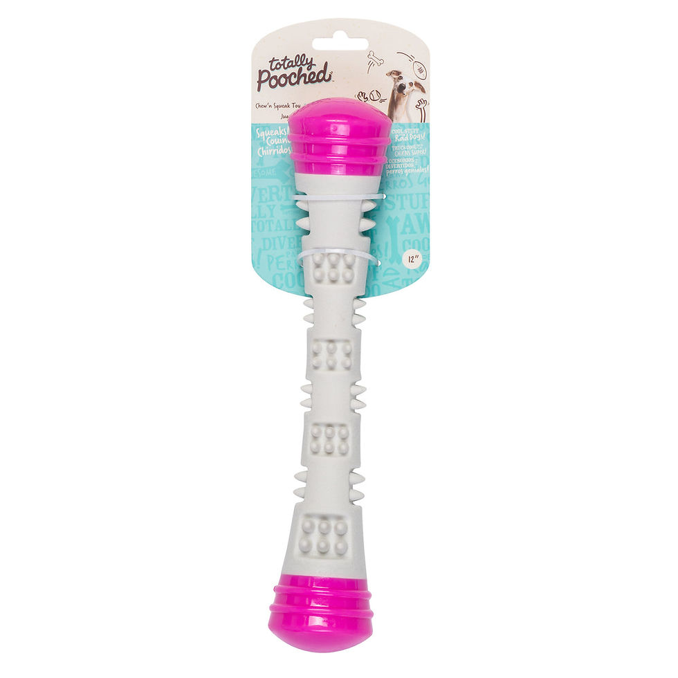 Thumbnail: Totally Pooched Chew n' Squeak Dog Stick, Large, 12"