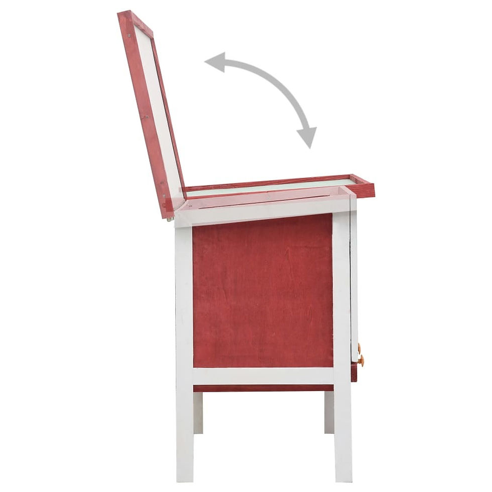 Thumbnail: Outdoor Rabbit Hutch 1 Layer Red Wood