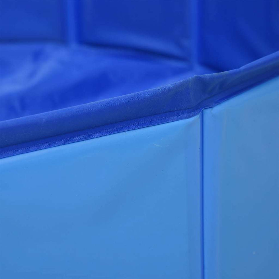 Thumbnail: Foldable Dog Swimming Pool Blue 31.5"x7.9" PVC