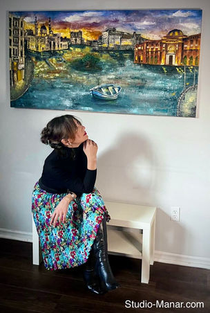 Oil painting by Manar Kassem