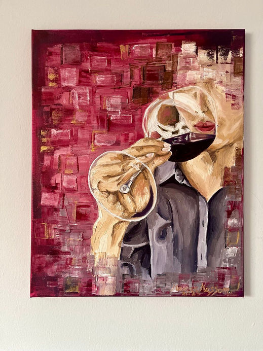 Merlot painting by Manar Kassem
