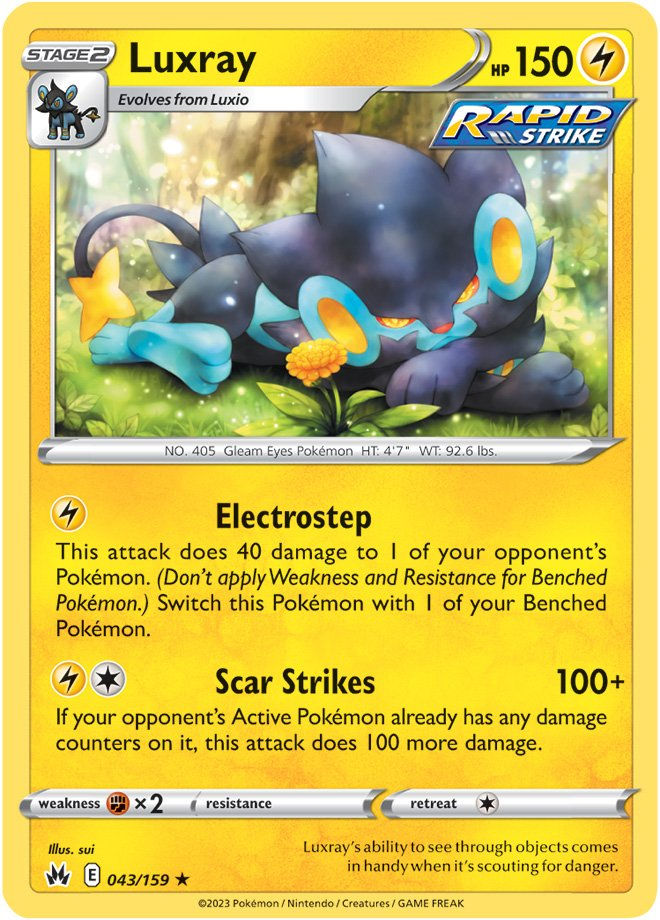 043/159 - Luxray - Rare - Crown Zenith