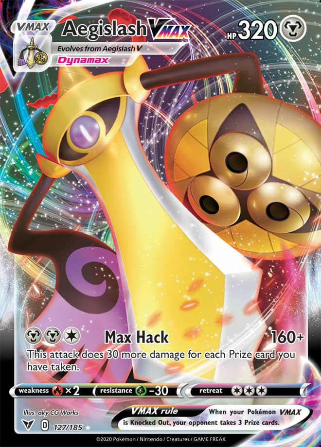 127/185 - Aegislash VMAX - V Rare - Vivid Voltage