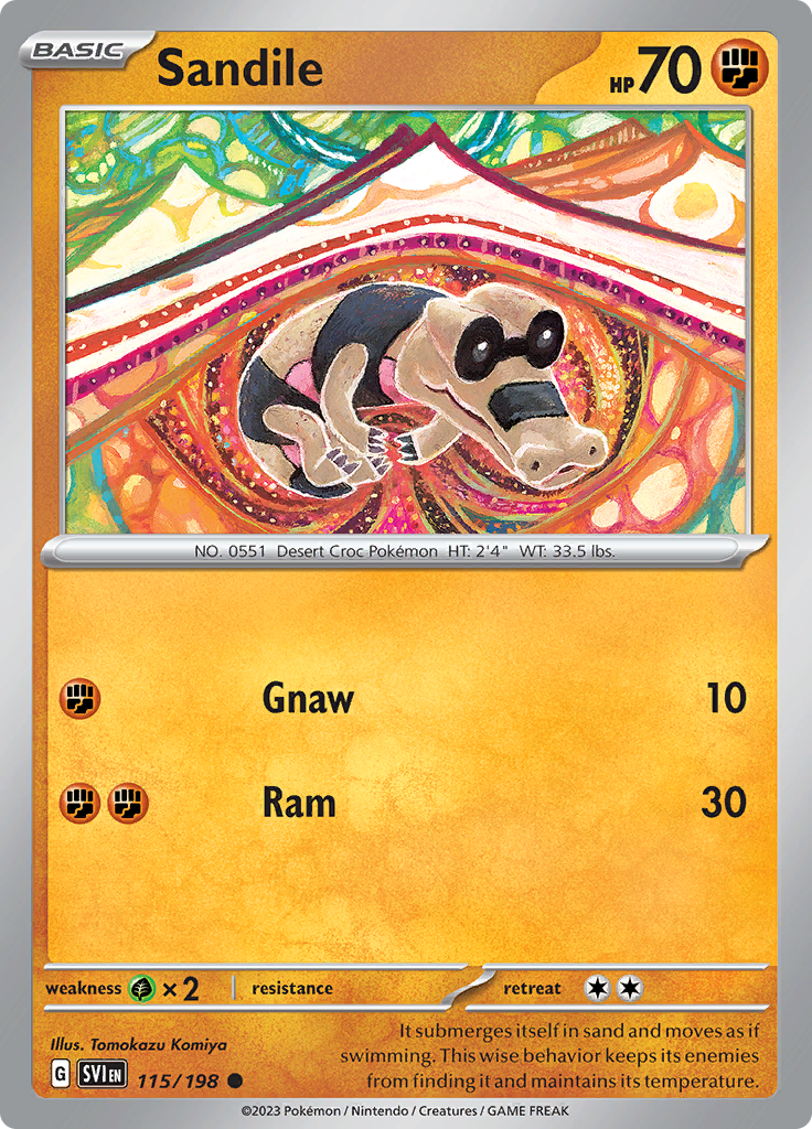 115/198 - Sandile - Common - Scarlet & Violet