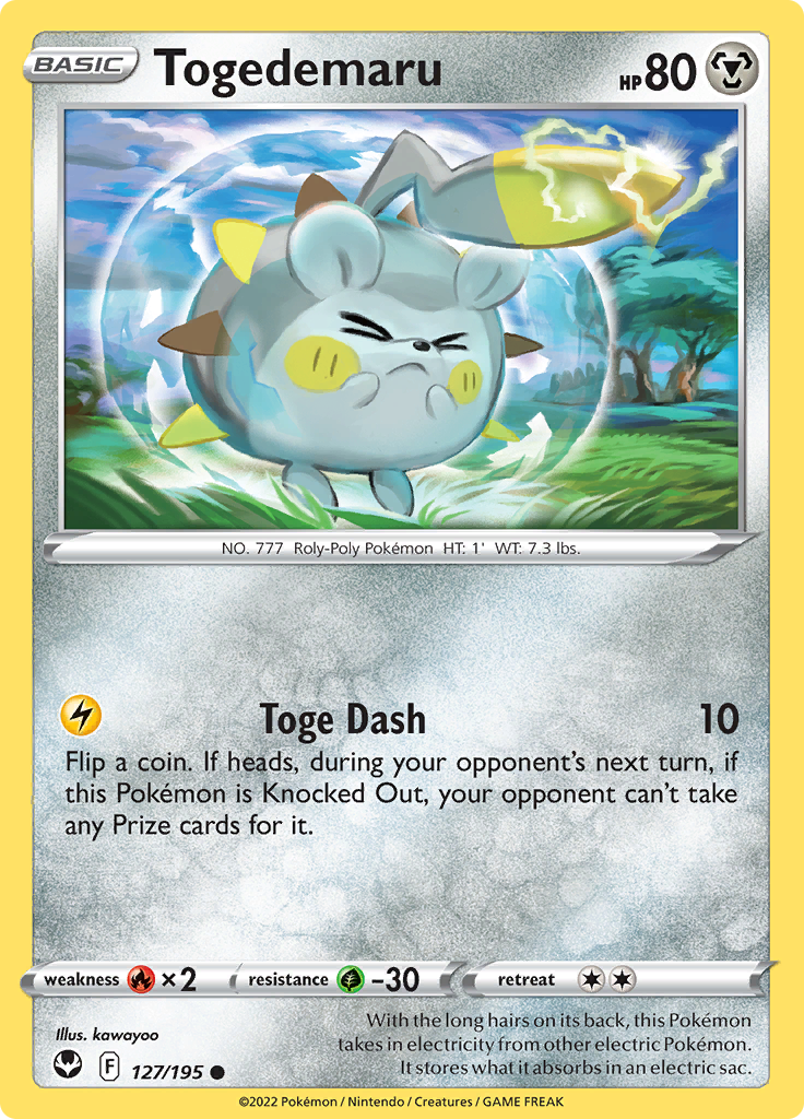 127/195 - Togedemaru - Common - Silver Tempest
