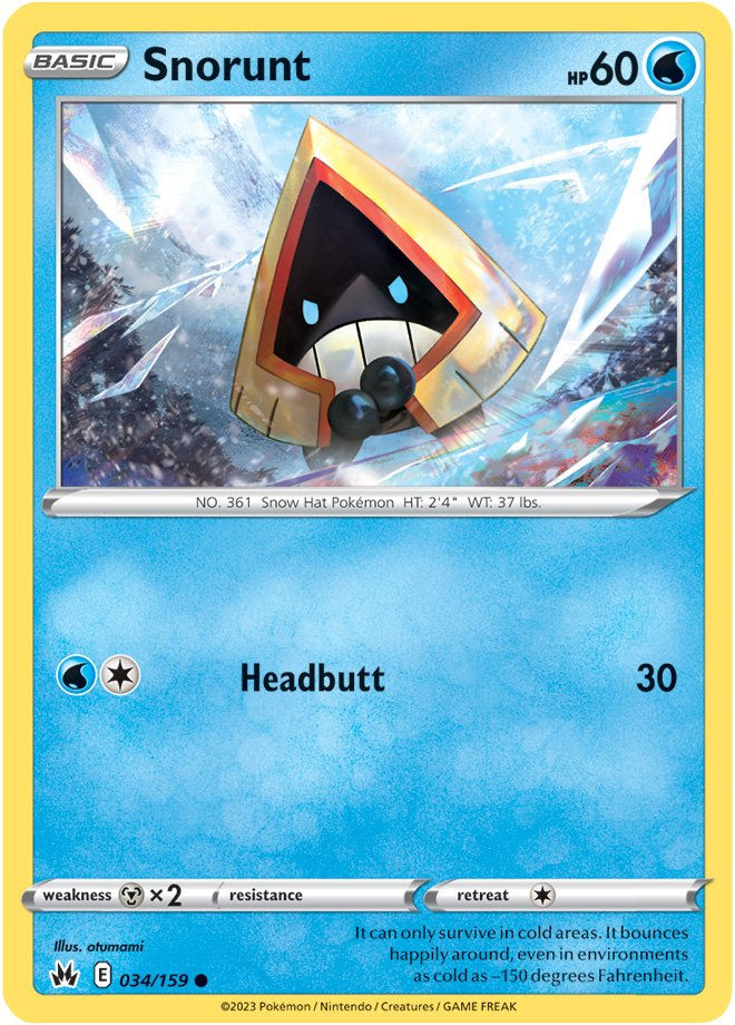034/159 - Snorunt - Common - Crown Zenith