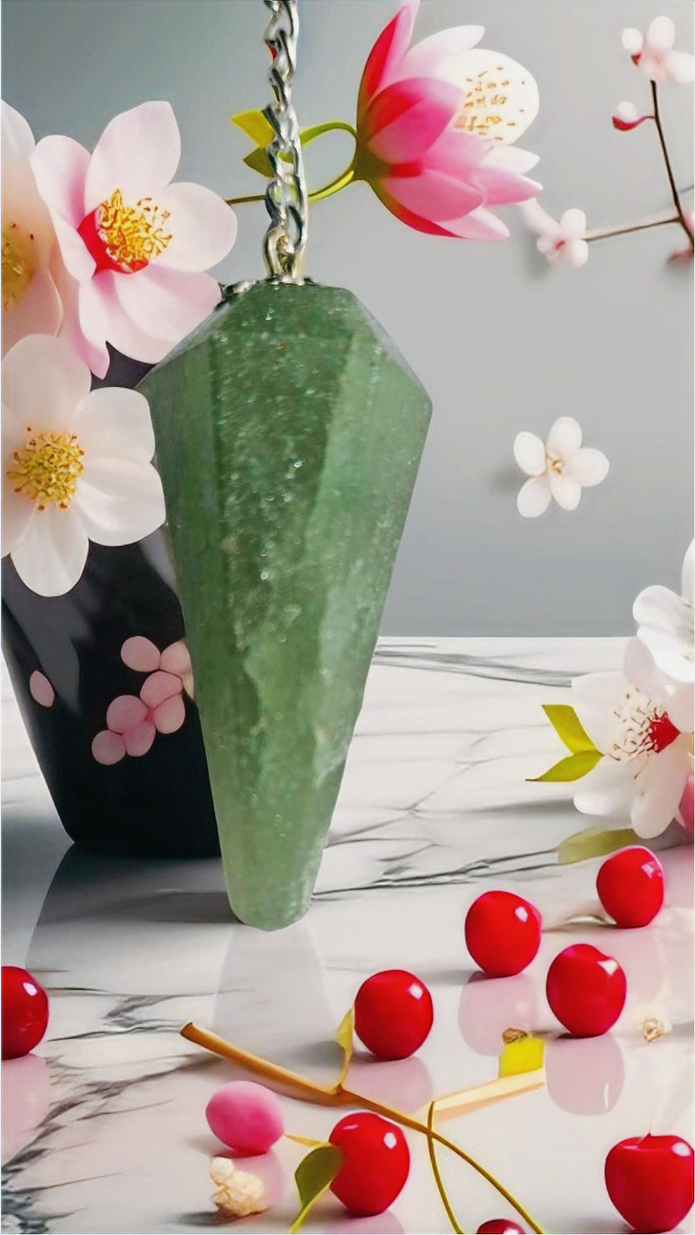 Miniature : Pendule en Aventurine Verte : Chance & Apaisement
