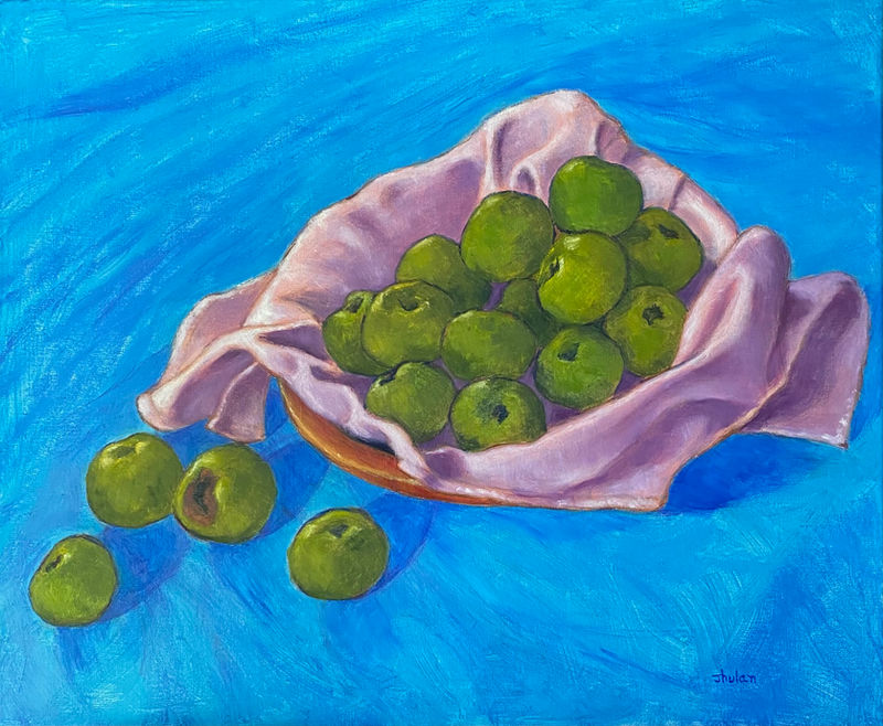 green apples,prairie birthday farm16X20 oil.jpeg