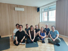 Yoga-Workshop mit Akademiegruppe des Theaters Münster