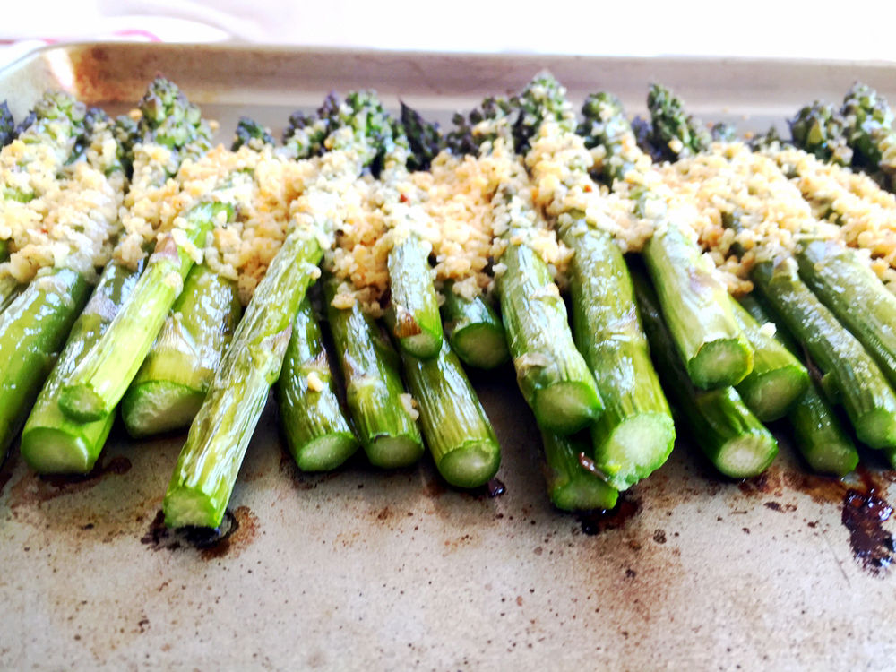 Roasted Asparagus with Panko and Parmesan