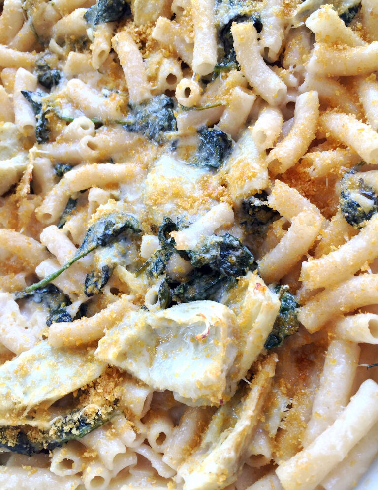 Spinach and Artichoke Baked Pasta