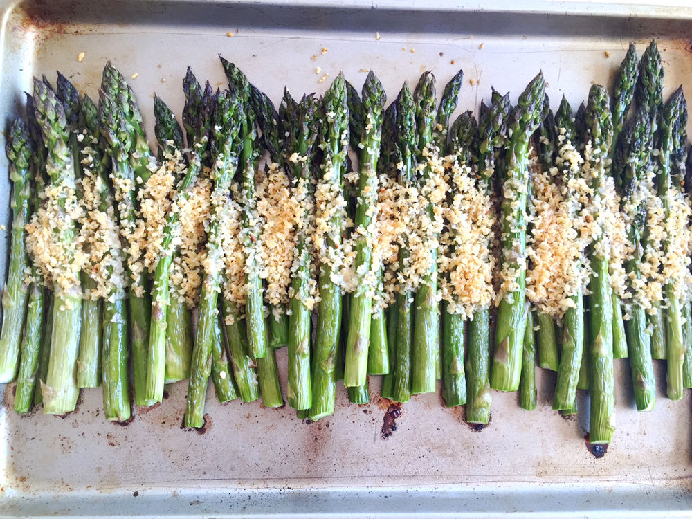 Roasted Asparagus with Panko and Parmesan