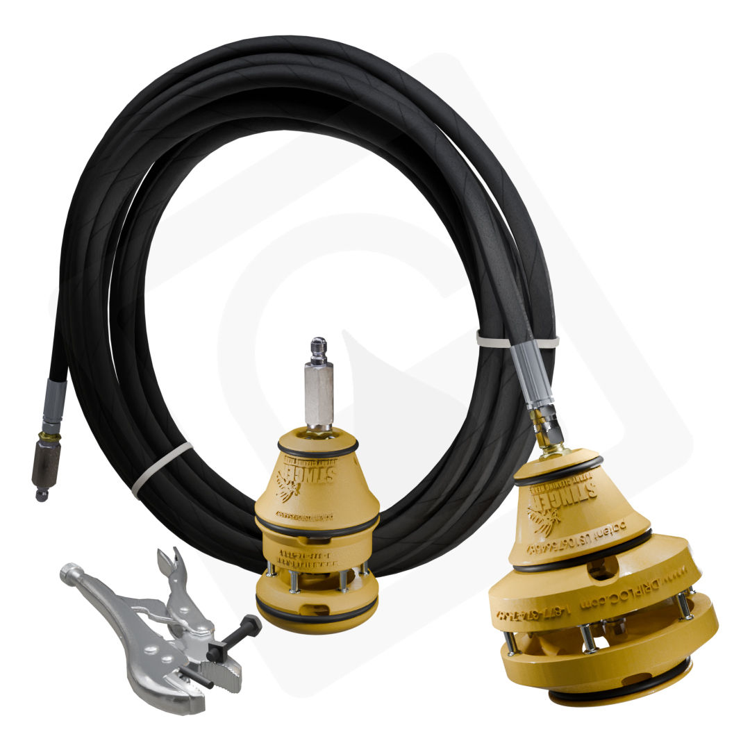 STINGER Duct Cleaner Combo Pack – 6″ and 3” Stingers with 20′ Hose, Spray Tip