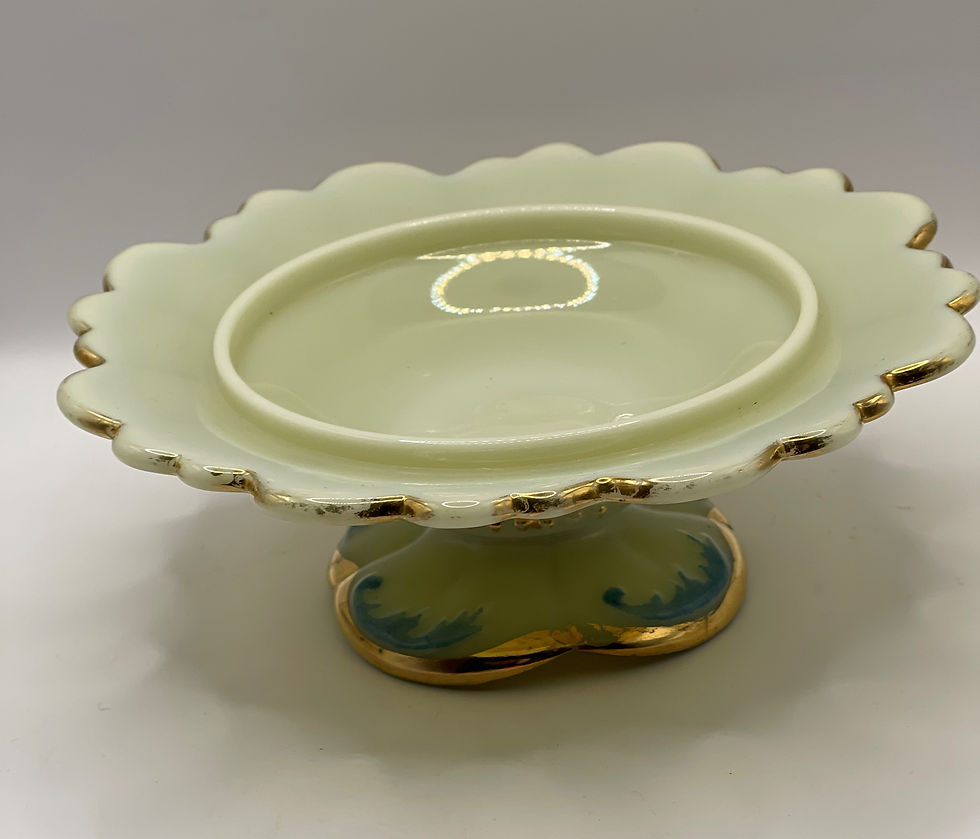 Thumbnail: Antique Glass Covered Butter Dish