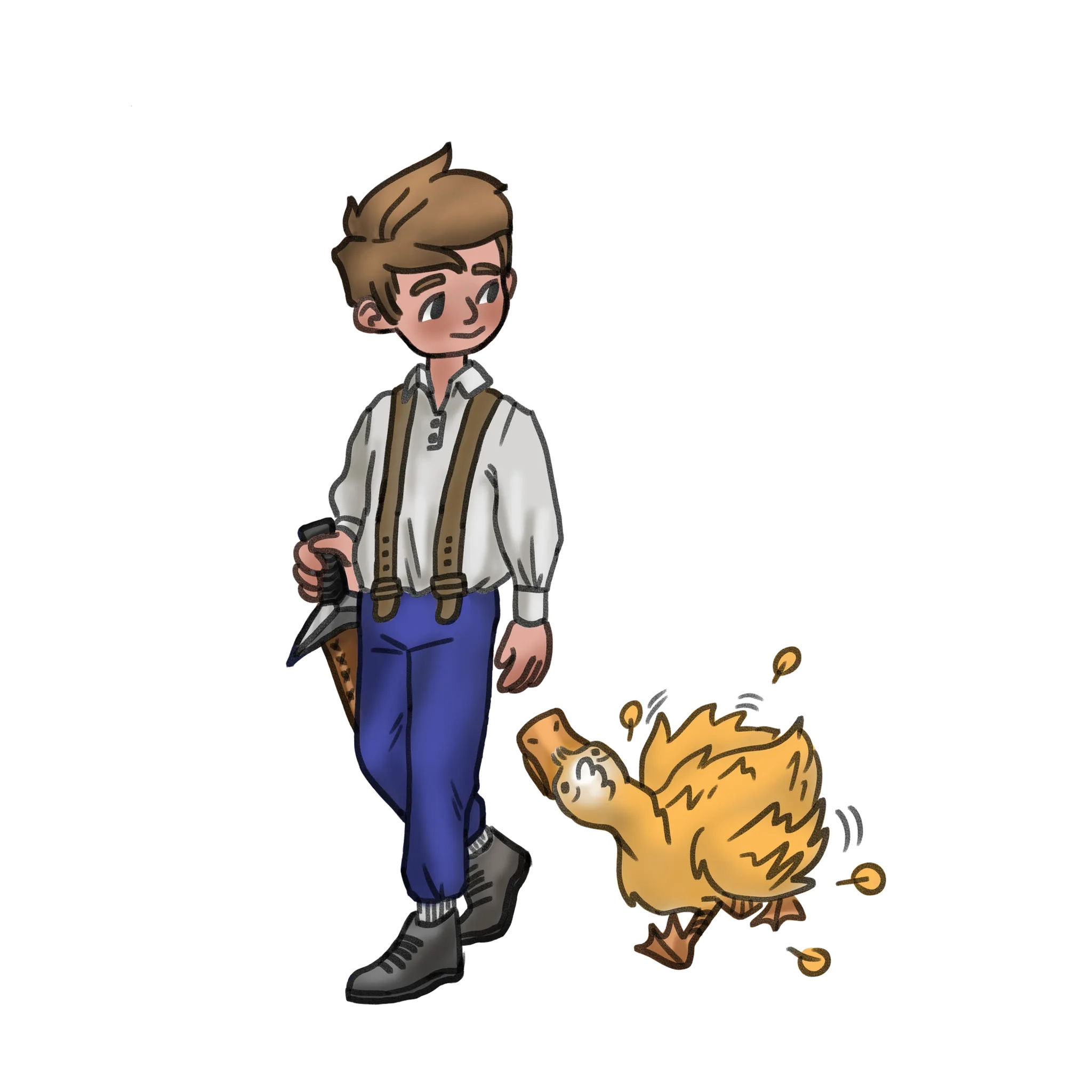 Aiden and Daddy Duck Vinyl Sticker