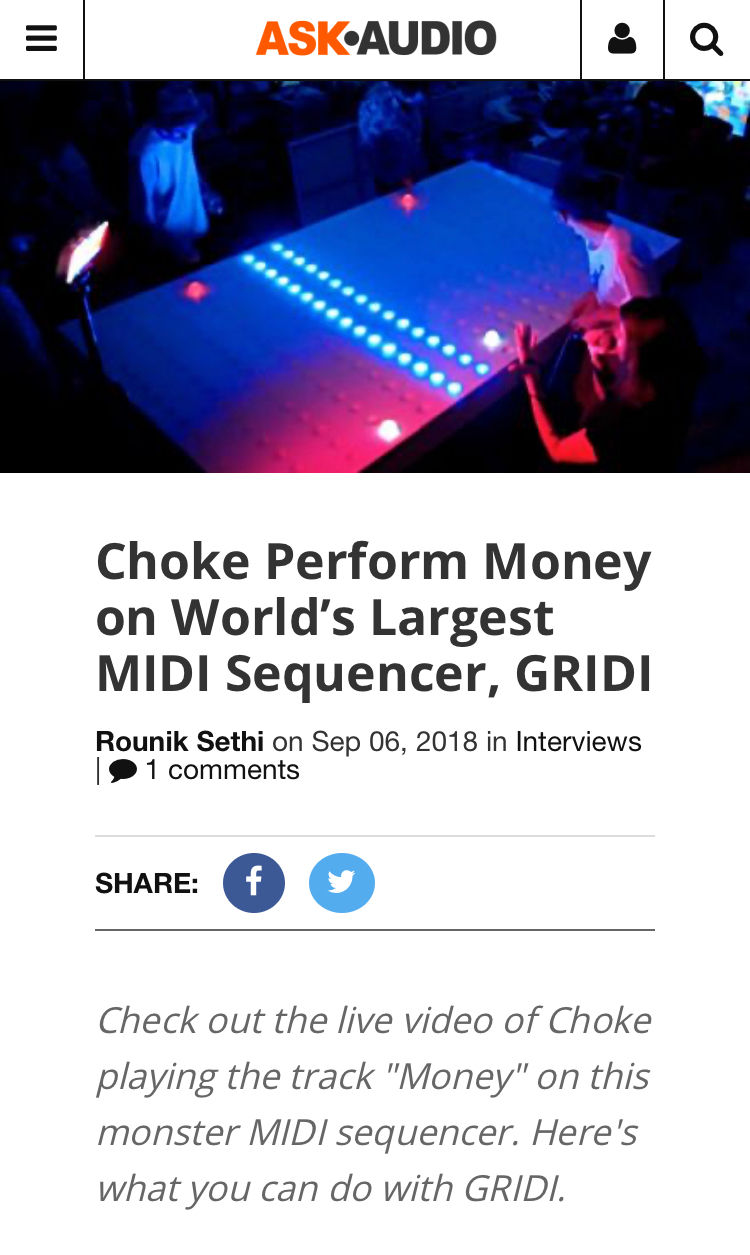 Choke Beat Orchesta X Gridi - Ask Audio Magazine - Money