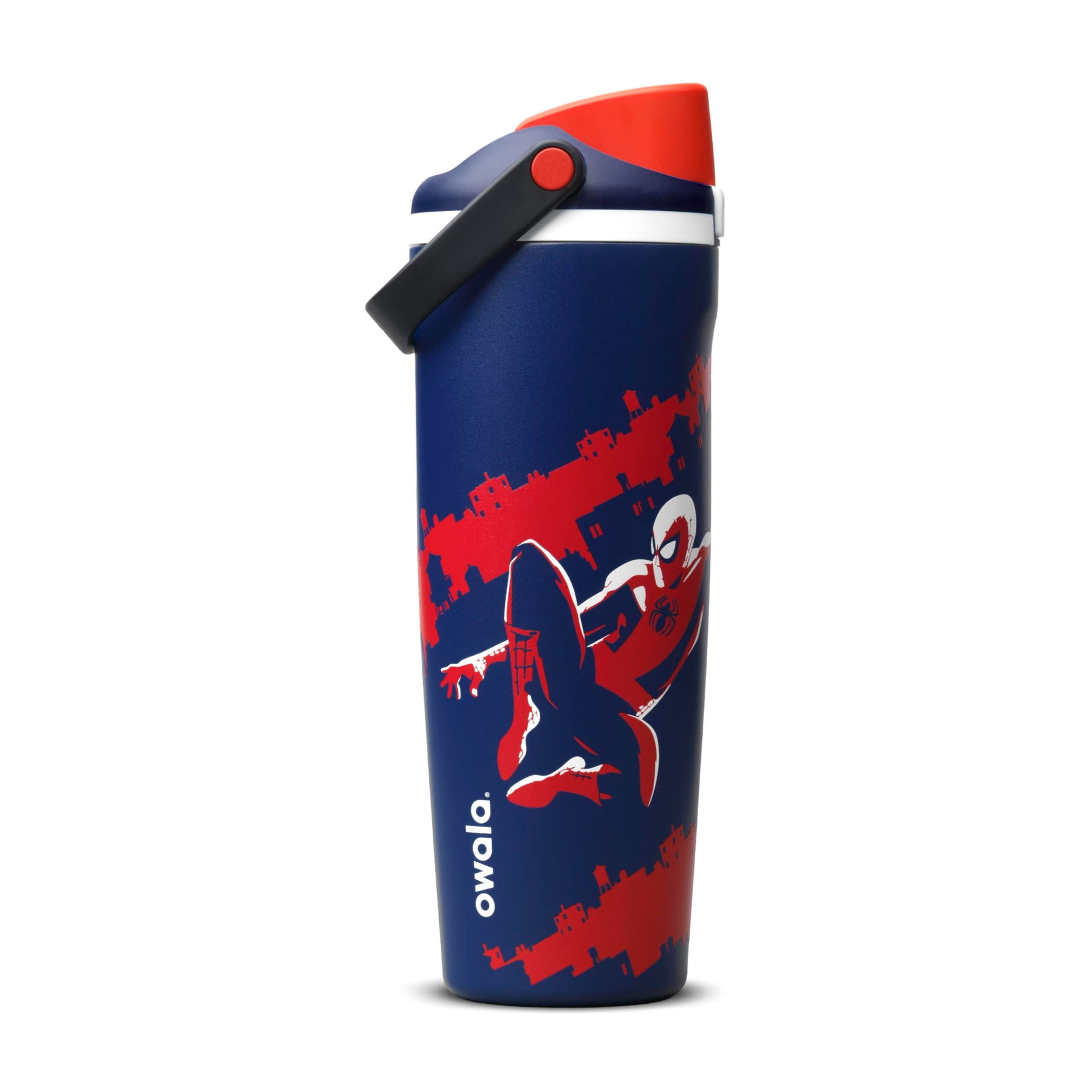 Owala FreeSip Sway - botella de acero inoxidable, Spider-Man 30 Oz