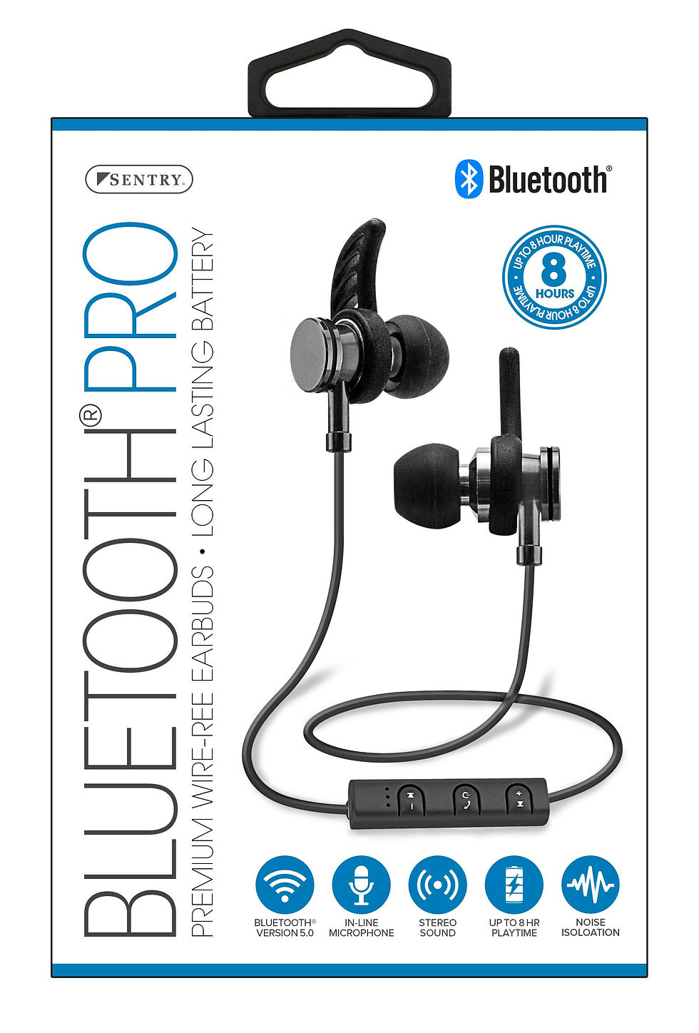 Thumbnail: SENTRY EARBUD PRO FIN METAL BT BLK/GRY(BLWBT251)