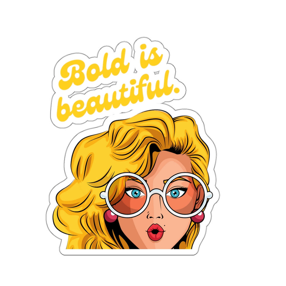 Thumbnail: Positive stickers for girls, "Bold is Beautiful", Encouraging Stickers