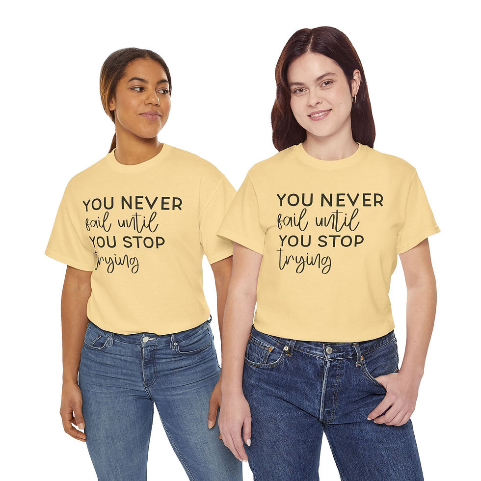 Thumbnail: Never Give Up Tshirt, Encouraging Tshirts, Unisex Heavy Cotton Tee