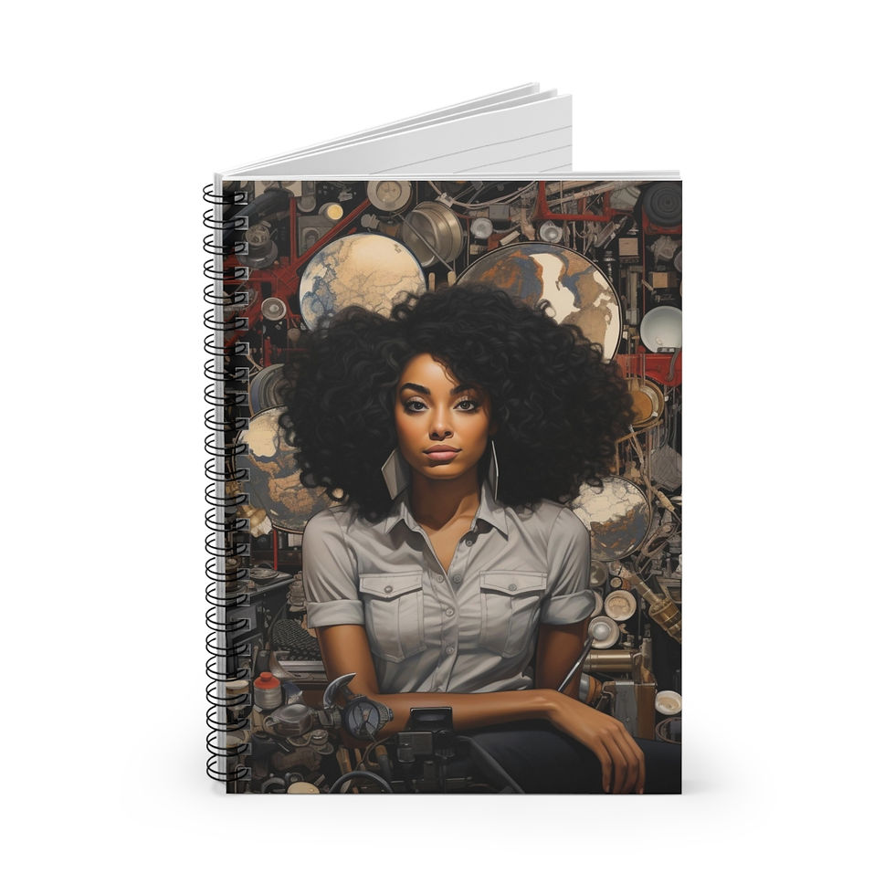 Thumbnail: Black Girls in Tech,  STEM Notebook featuring a Black Woman, School supplies